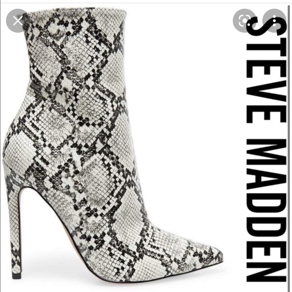 Steve Madden Whimsy Snakeprint Booties - image 1